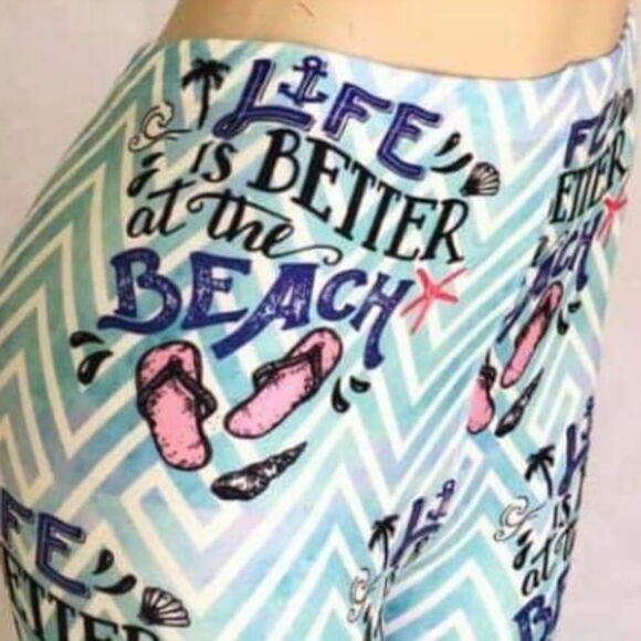 Legging Capri Summer Beach - Picture 2 of 2